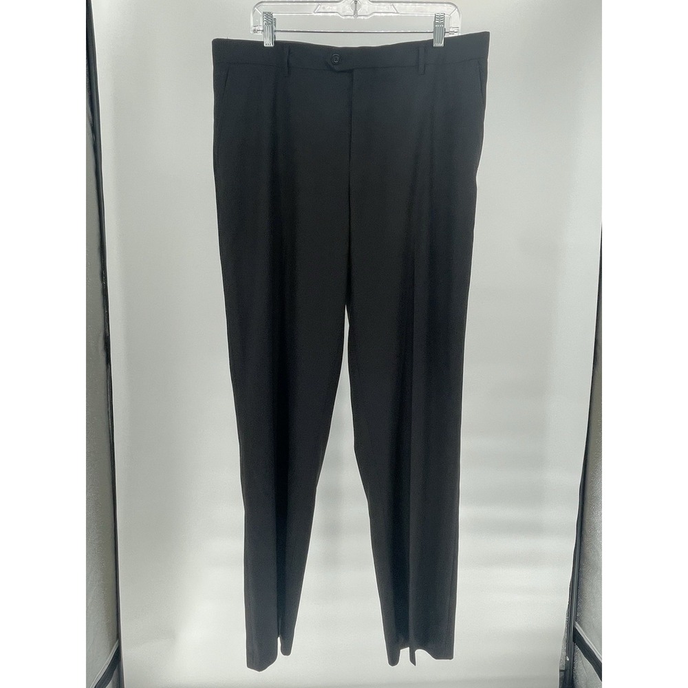 Giorgio Armani Black Dress Trousers 38x33 100% Wool Made in Italy
